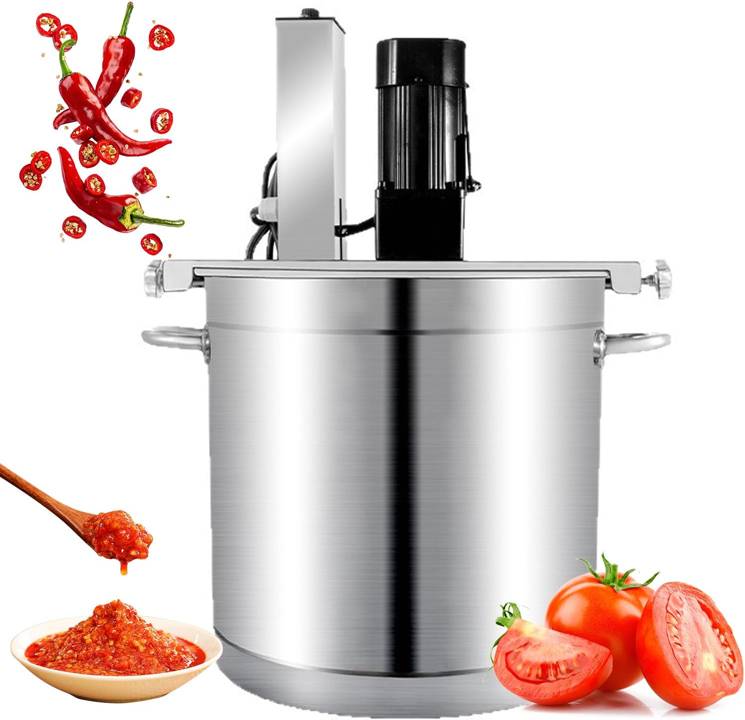 Commercial Electric Mixer for Jam & Sauce Cooking, 60L Automatic Stirring Machine, Adjustable Speed Pot Stirrer, Ideal for Seasoning & Soup Mixing