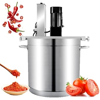 Commercial Automatic Stir,Electric Mixer Machine for Jam Sauce,Automatic Cooking Machine Adjustable Stirring Speed, Food Pot Stirrer Mixer,Commercial Pot Seasoning Bottom Soup Sauce Stirrer 20L
