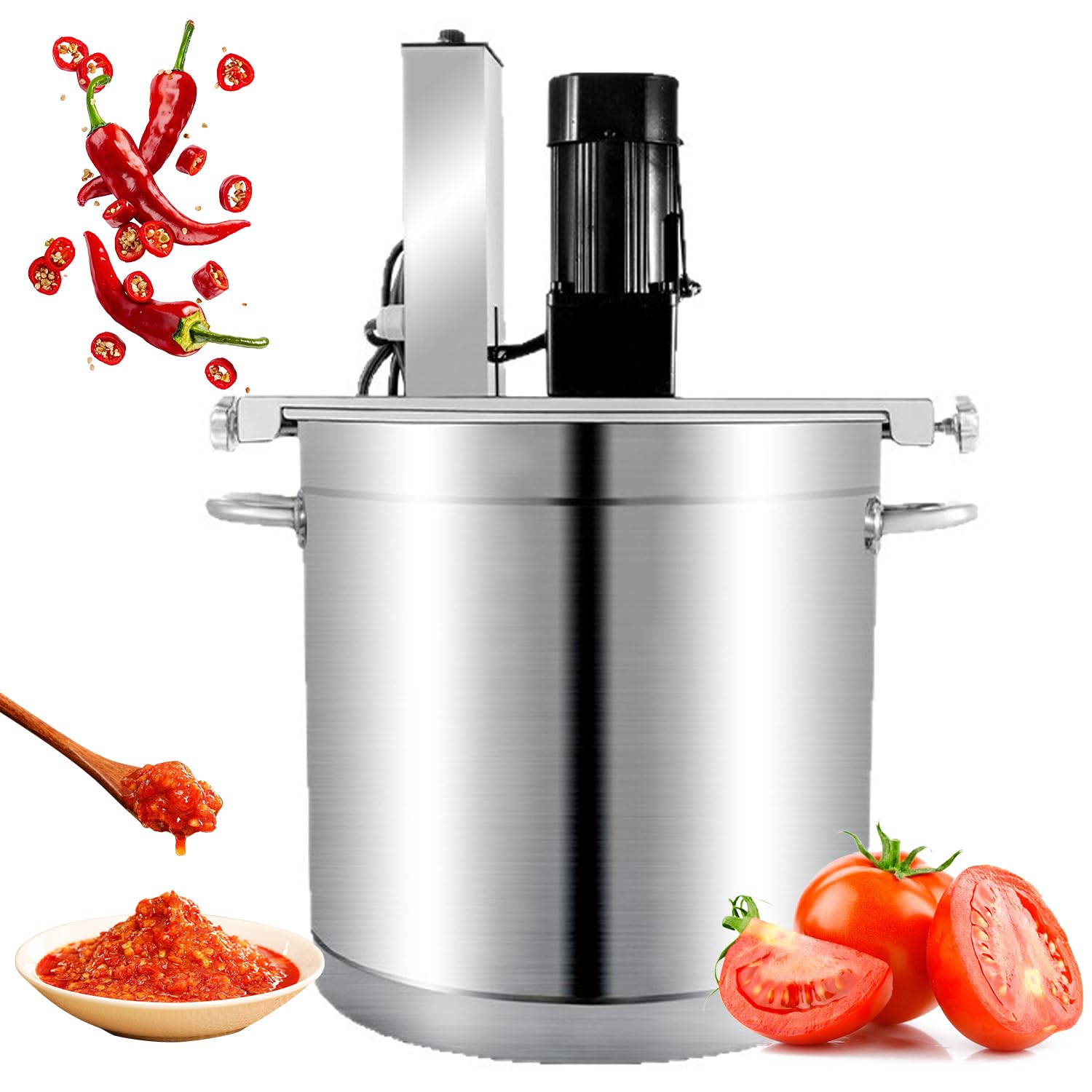GLJTUO Electric Mixer Machine,Commercial for Jam and Sauce, Automatic Cooking Stirrer with Adjustable Speed, 60L Food Pot Stirrer for Seasoning and Soup,85L