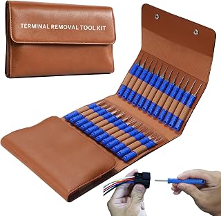 48 Pcs Terminal Removal Tools with Leather Case, Depinning Tool Kit