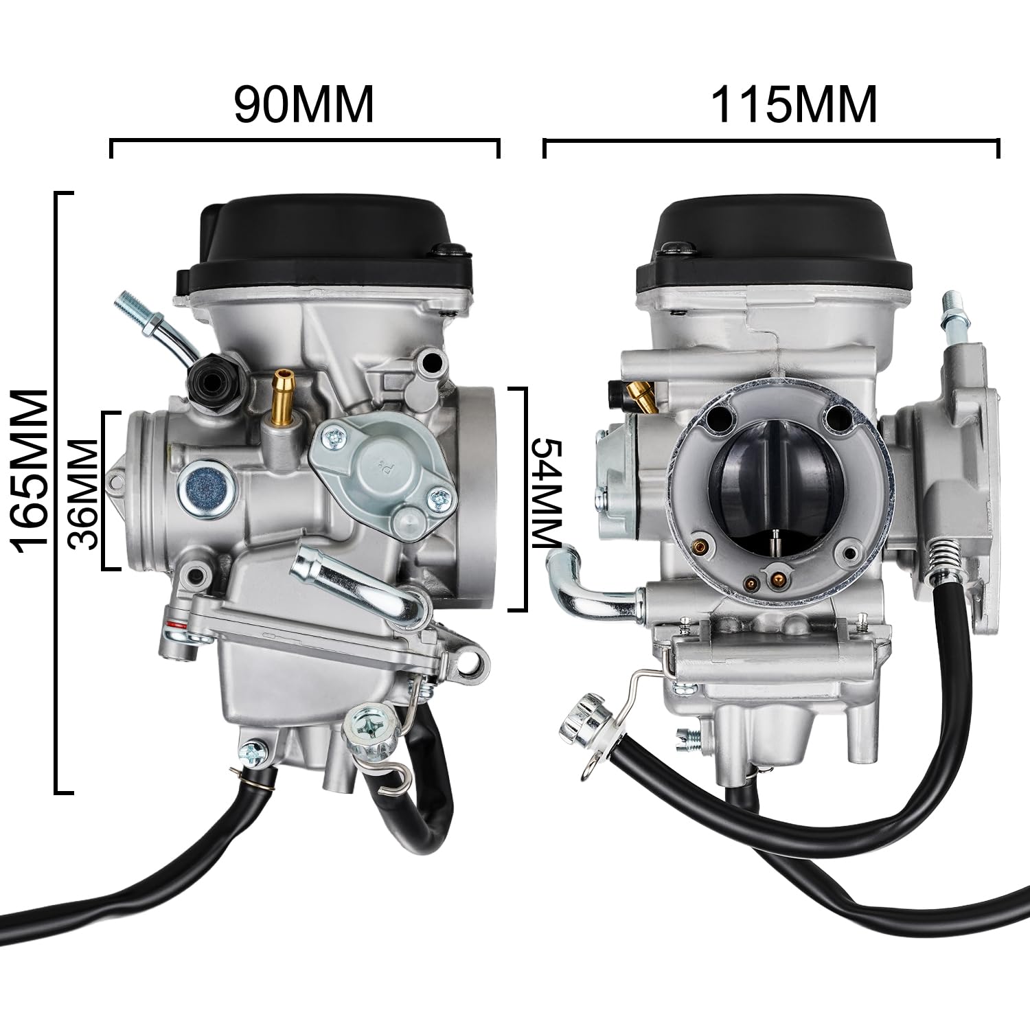 Carburatore Moto 36mm,PD36J Carburatore per LTZ400 ATV 2003-2007 KFX400 2003-2006 Raptor 350 YFM350 2004-2006 2014 LTK400 2003-2007 DVX400 2004-2008 KSF400