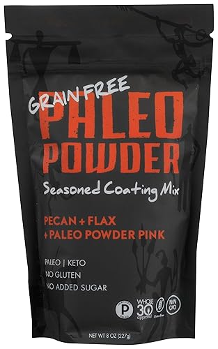 Mezcla de empanado paleo sazonada Mezcla keto y paleo de semillas de lino y harina de nueces sazonada con paleo en polvo sal de himalaya rosa sin