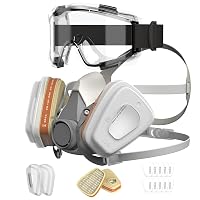 AIMAX Atemschutzmaske mit A1P2 Filter Gas Maske Staubfilter und Schutzbrille Atemschutzmaske