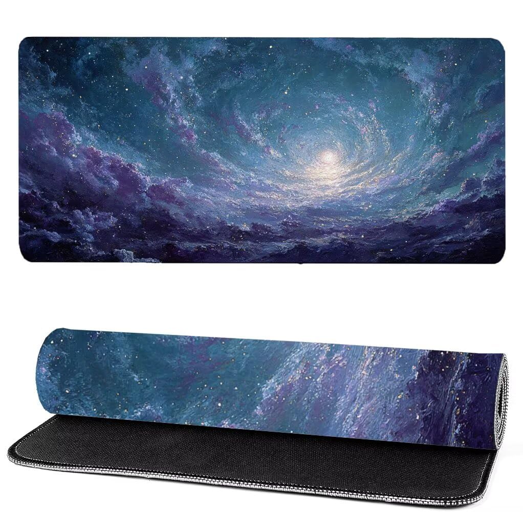 Podkładka pod mysz XXL 1000x500x3mm gwiaździste niebo, podkładka pod mysz do gier chmury, poprawa dokładności i szybkości, antypoślizgowa gumowa podkładka do gier, dekoracja biurka MM-767