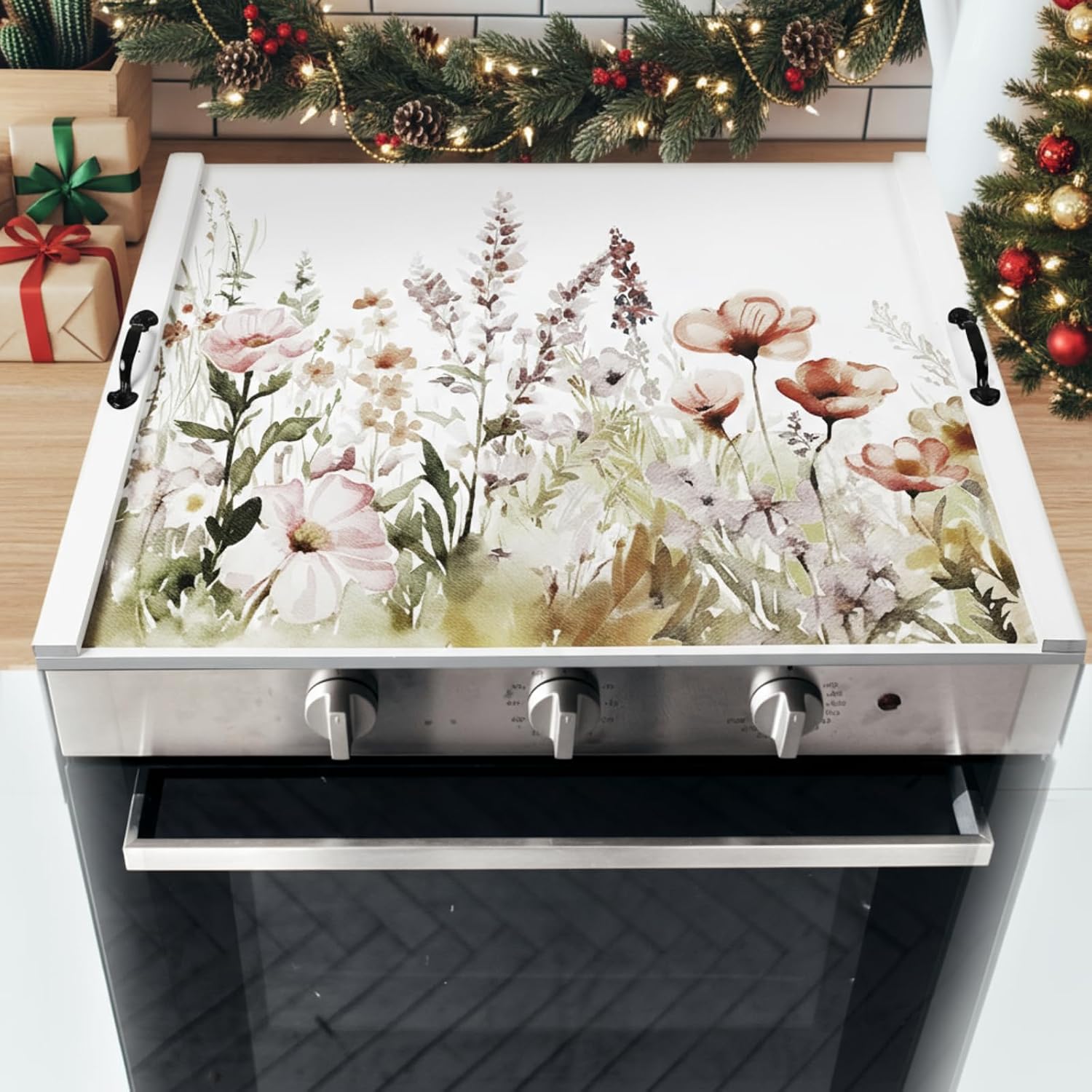 Amazon.com: Yoande Wooden Noodle Board Stove Top Cover with Handles for