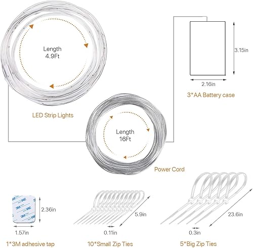 Miniatura 8 de Waybelive Luces LED de aro de baloncesto, luz LED con control remoto, 16 cambios de color por ti mismo, impermeables, súper brillantes para jugar