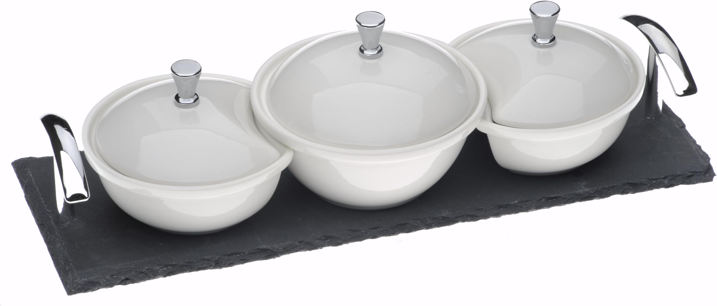 Arthur Price Kitchen Covered Dishes on a Slate Base Set of 3