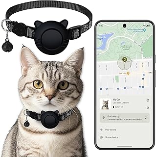 GPS Cat Collar Tracker - Bluetooth Location Tag for Cats | Compatible with Android & Google Find My Device | Perfect Item ...