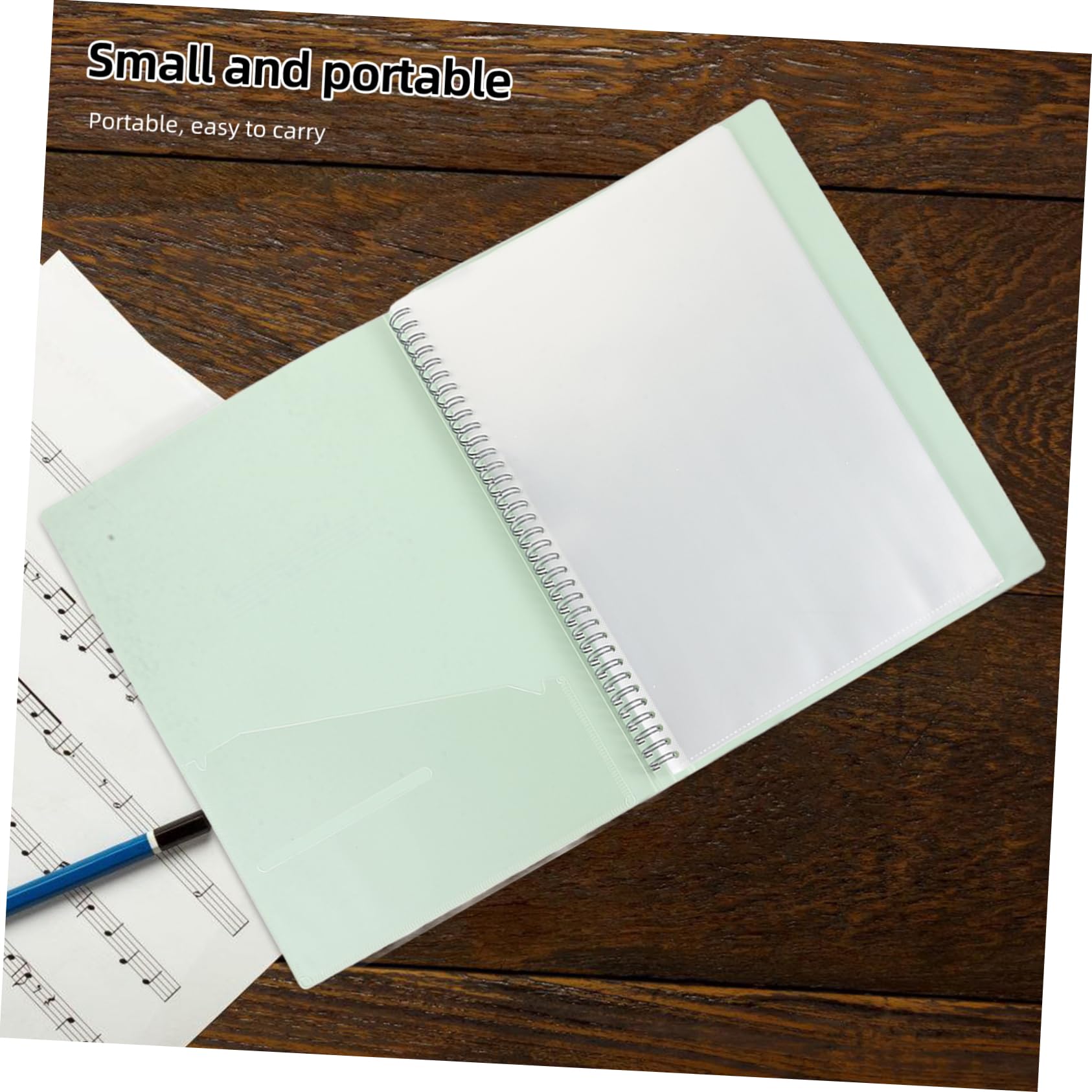 Dossier à Rabat A4 Transparent 2 Pièces pour Partitions et Journaux