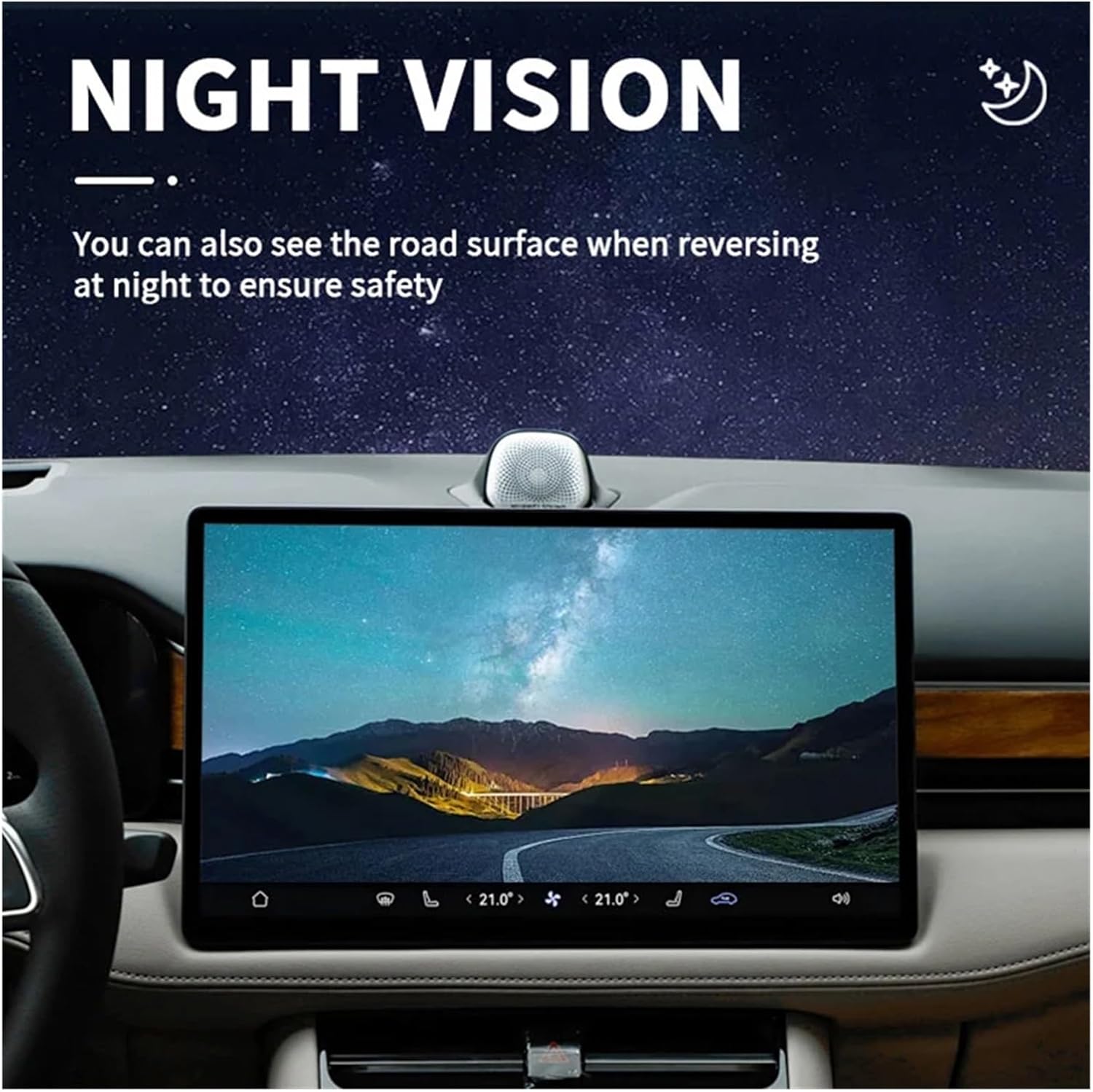 HD Car Brake Light Rear View Reverse Camera Compatible with Mercedes Benz Sprinter VW Van 2007-2018 Backup Camera