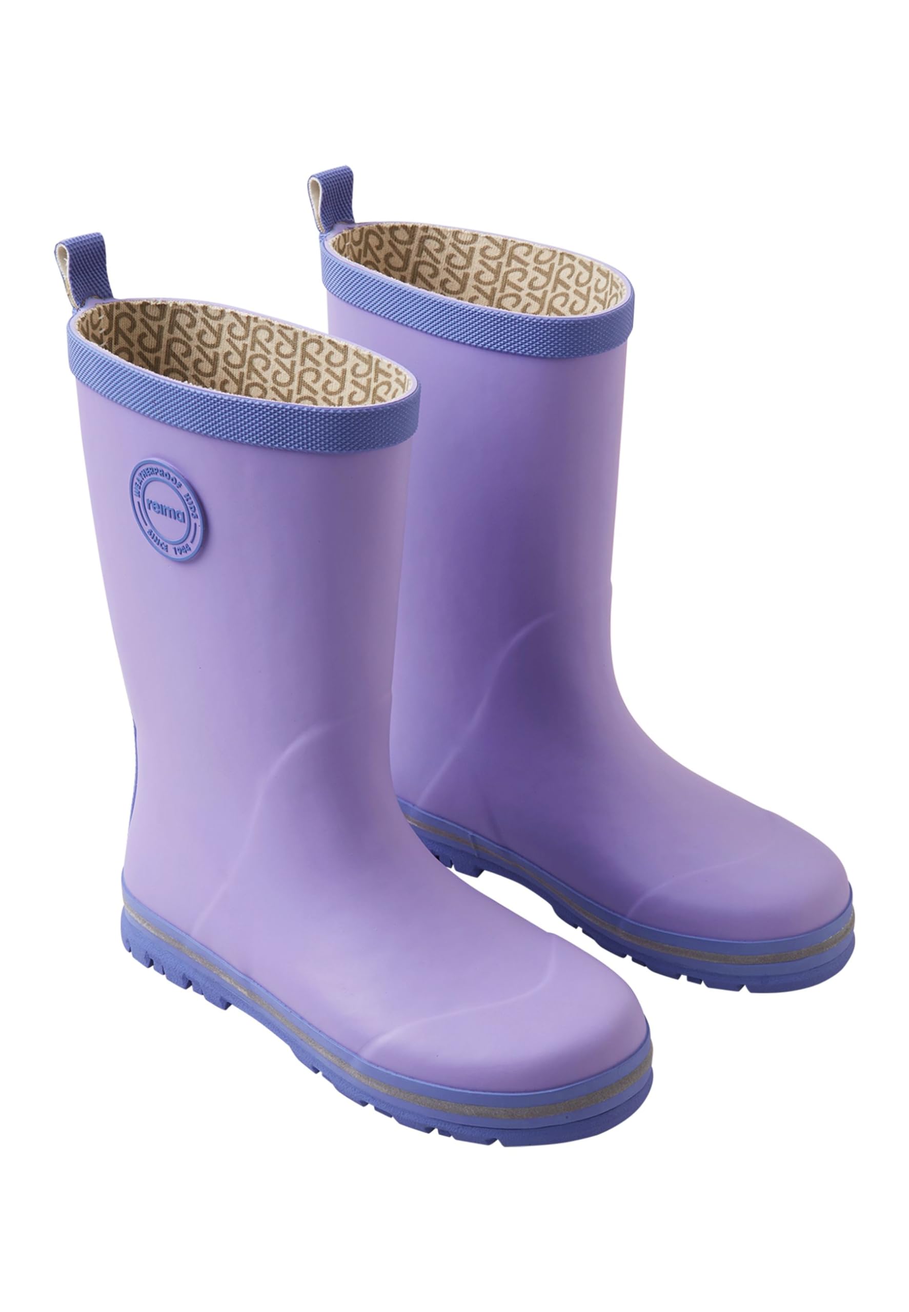 Reima - Taika Gummistiefel für Kinder - Wasserdichte Regenstiefel Kinder mit Baumwollfutter, flexibler Griffsohle, reflektierenden Details und Happy Fit-Einlegesohlen - Blooming Lilac, 28
