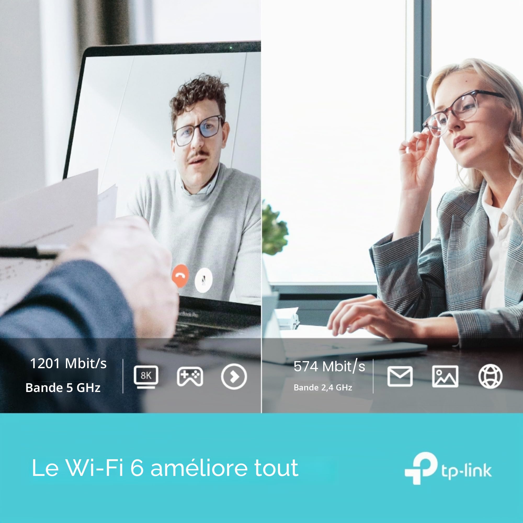 TP-Link Archer TX20U Clé WiFi AX1800 sans Fil Wi-FI 6 USB pour PC/Ordinateur Portable, dongle Wi-FI Double Bande USB 3.0 SuperSpeed, MU-MIMO, Latence Plus Faible, WPA3 hautement sécurisé, Prend en