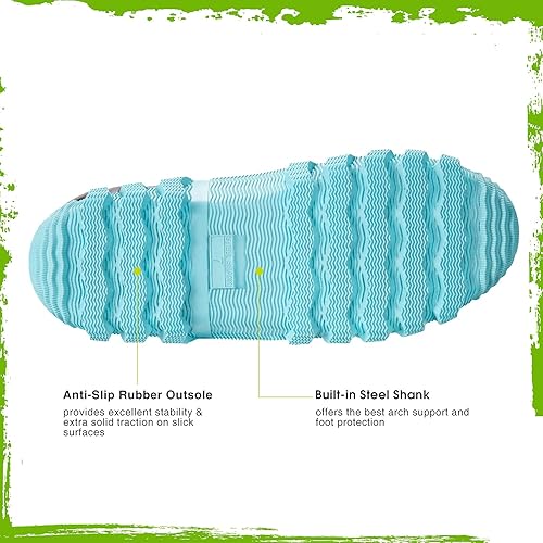 Miniatura 3 de TIDEWE Botas de goma para mujer, botas de lluvia aisladas de neopreno de 0.217in con vástago de acero, botas de caza impermeables de media