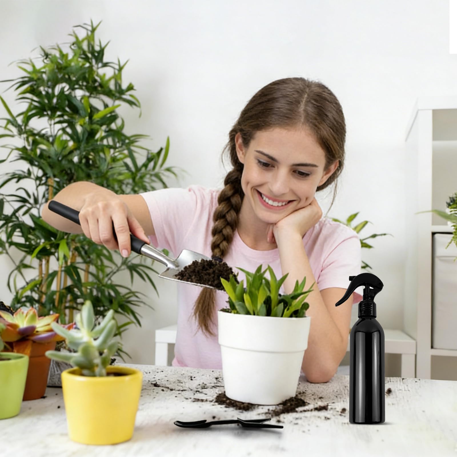 Zestaw narzędzi bonsai, 16-częściowy zestaw narzędzi do pielęgnacji bonsai, z wodoodporną matą do przesadzania, mini narzędzia ogrodowe, zestaw narzędzi ogrodowych do prac ogrodowych, przesadzania
