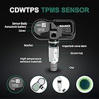 Vista 4 de Sensor de presión de neumáticos CDWTPS, 42607-33021 sensor TPMS, PMV-107J 315 Mhz, sistema de monitoreo de presión de neumáticos compatible