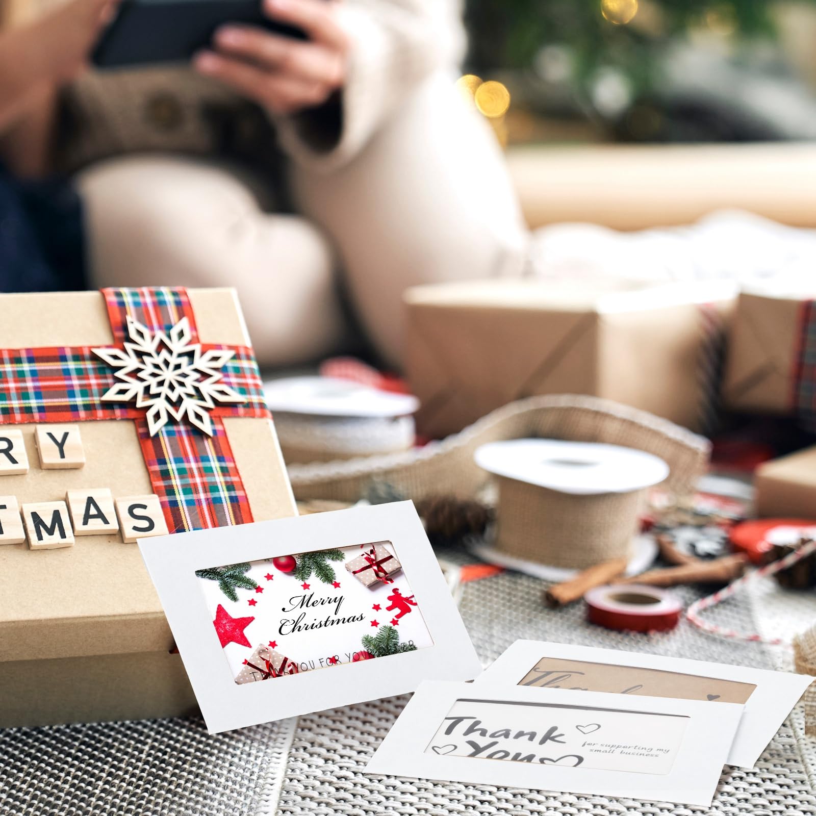 Uiifan Lot de 150 enveloppes vierges pour cartes cadeaux avec fenêtre transparente, 10,2 x 7,1 cm, mini enveloppes vierges avec fermoir en forme de cœur, pochettes pour cartes de visite, cartes clés