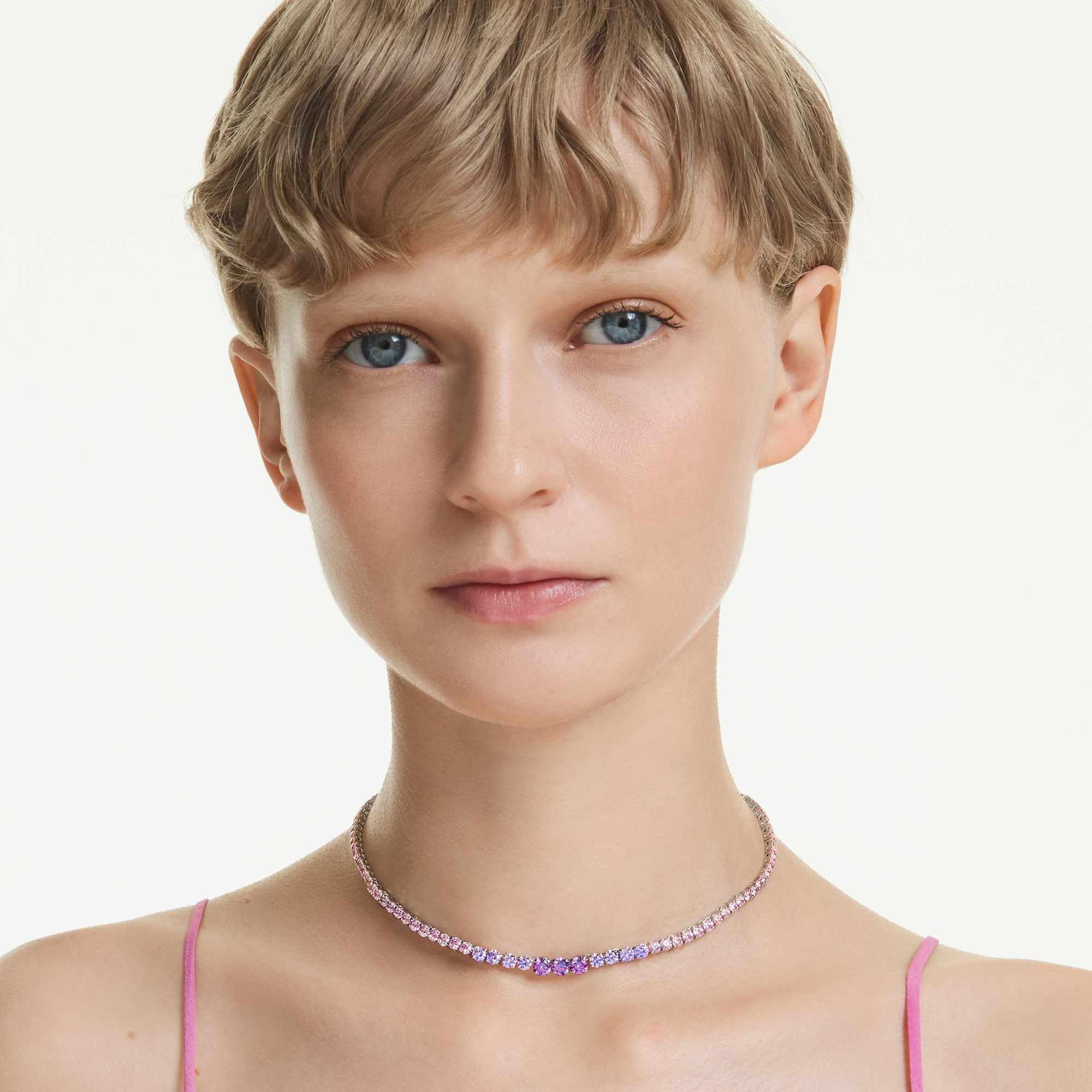 Swarovski Matrix Kolekcja, Gradient okrągłych szlifów, Wielokolorowy, Powlekany rodem