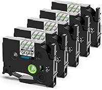 Vista 1 de Labelife Paquete de 5 cintas TZe TZ de 0.47 pulgadas laminadas transparentes TZe-131 de repuesto para Brother Label Maker Tape Clear TZe131 TZ-131