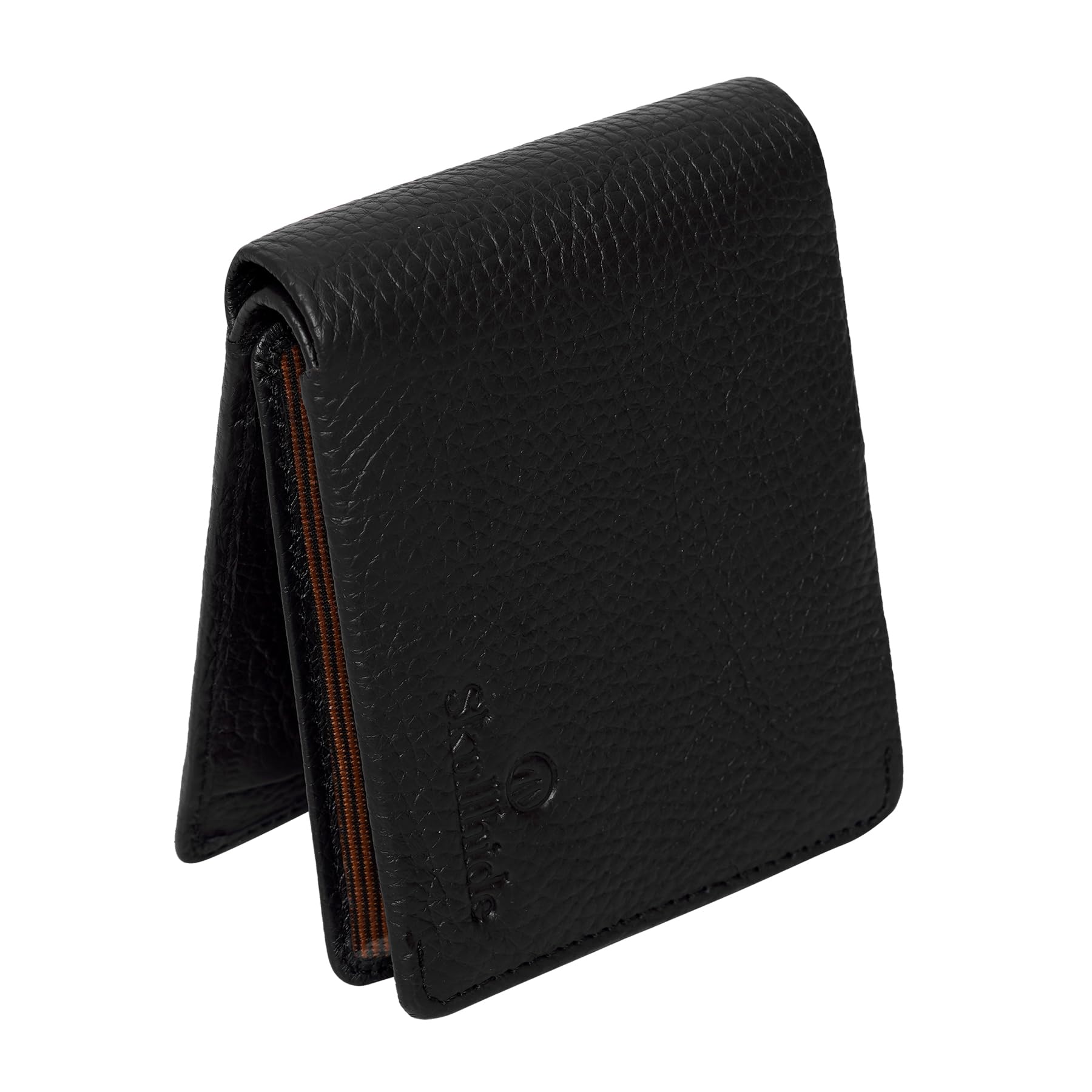 skullhide Leather Wallet for Men, Card Slots, Coin Pocket (Upper Flap, Black)-picture-15