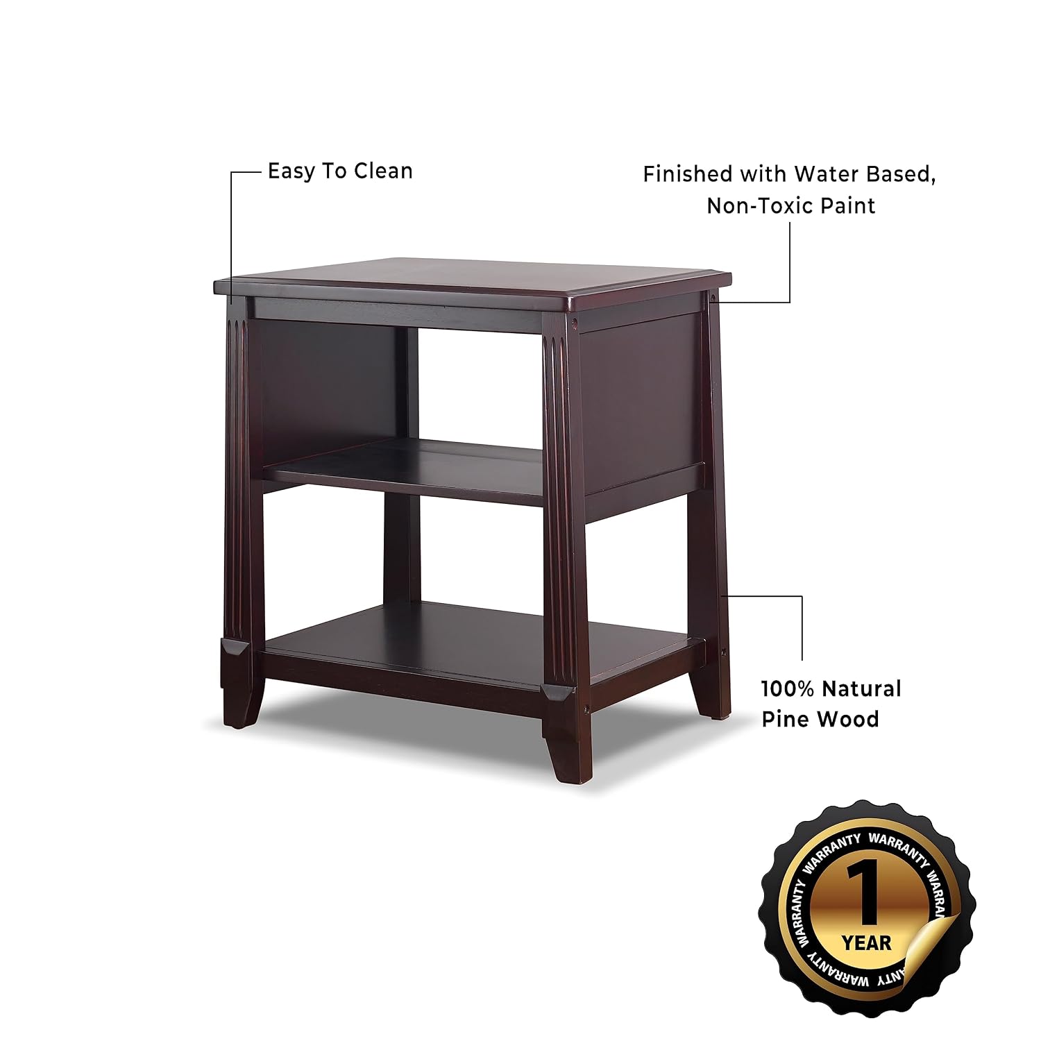 Sorelle Berkley Nightstand in Espresso