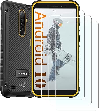[3 Pack Screen Protector for Ulefone Armor X8, Easy to Install, HD Anti-Scratch Anti-Fingerprint No-Bubble Tempered Glass Screen Protector, Compatible with Ulefone Armor X8