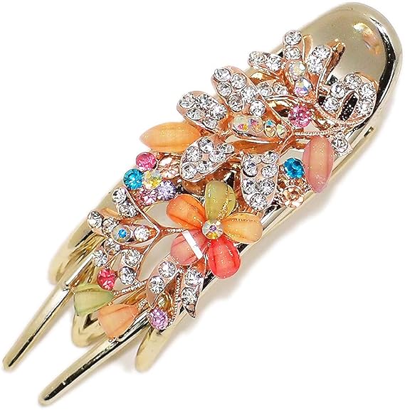 Amazon 髪飾り バレッタ かんざし 簪 ヘアクリップ ヘアアクセサリー 訪問着 髪留め ゴールド 着物 和装 袴 振袖 成人式 結婚式 パーティー フォーマル T808 和装小物 通販