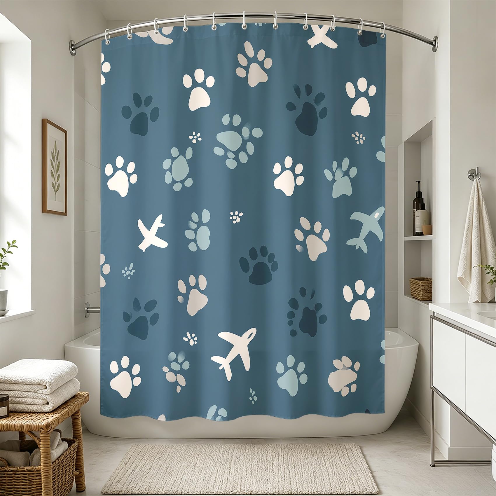 Rideau douche animal de compagnie imperméable : fini l'eau partout avec le polyester 200x240