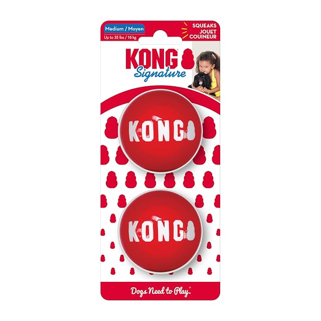 Kong - Juguete Kong para perros pelota Signature 2 uds