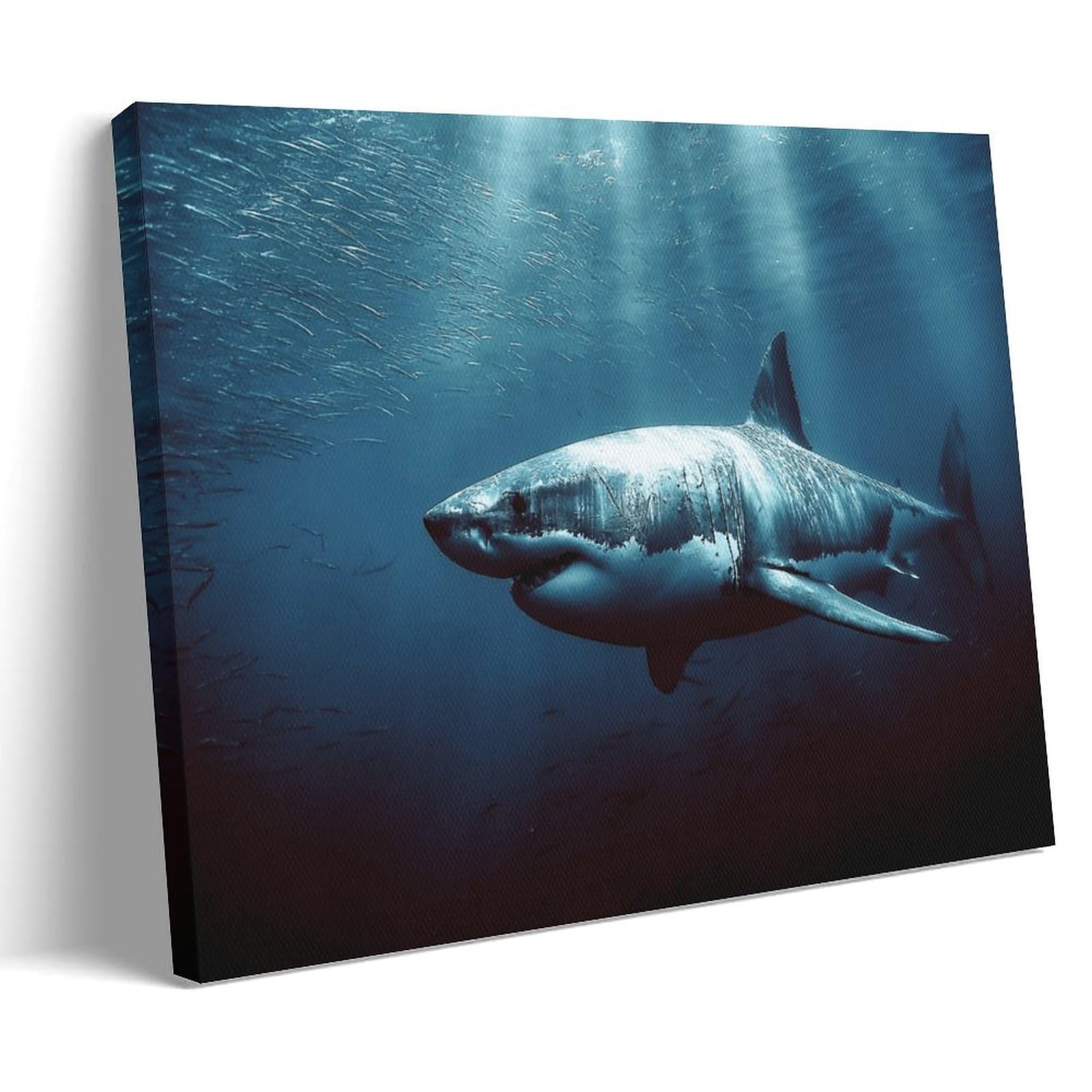 MLXFCGA Shark Animal Poster (20) Canvas Wall Art Prints for Wall Decor Room Decor Bedroom Decor Gifts 24x36inch(60x90cm) Frame-style
