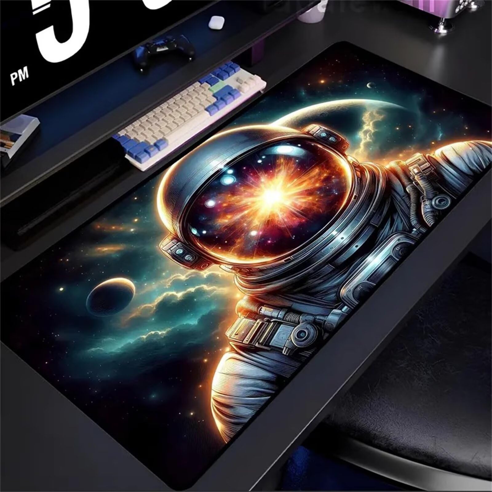 Tapis de souris bureau et gaming décor astronaute pour setup - 6