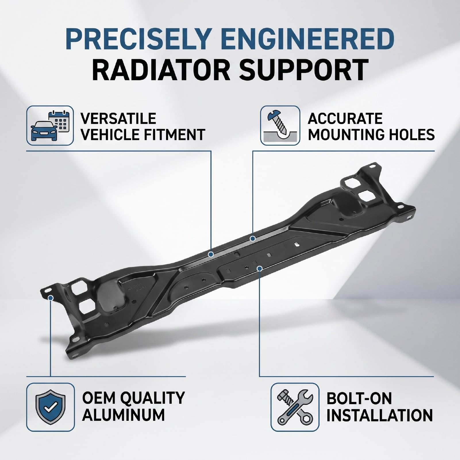Aramox Soporte de Radiador, Soporte de Montaje Negro de Aleación de Aluminio, 2126201100, for Reemplazo y Ajuste Directo de Vehículo | Para E-Class W212 2010-2016 AMG E63 2013-2016, soporte radiador