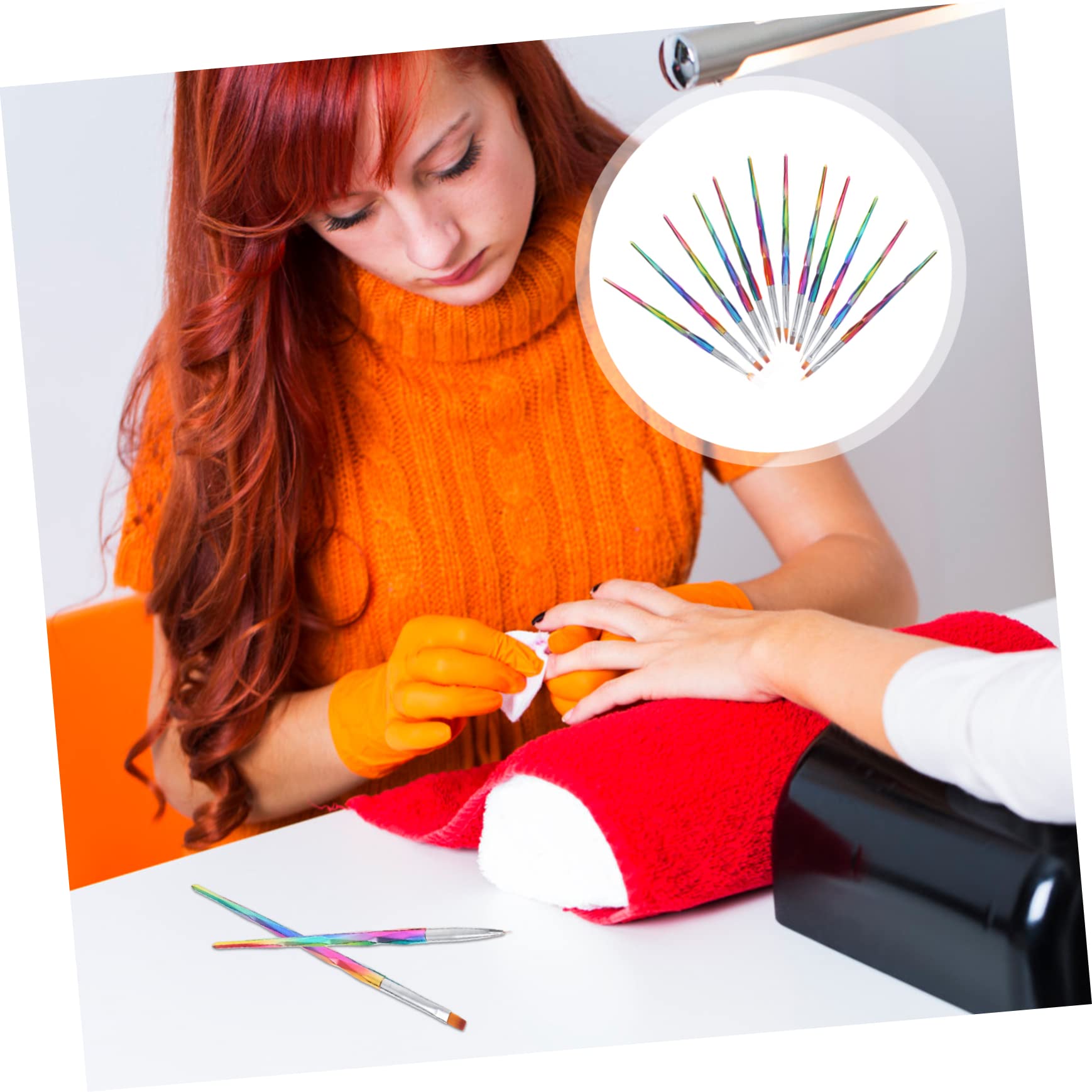 FRCOLOR 36 Pz pennello per unghie pennello per tracciare manicure pennelli per unghie pennelli nail art professionali unghie gel penna per manicure professionale pennarello per unghie rame