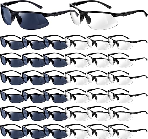 Kathfly 36 gafas de seguridad para trabajo, resistentes a los arañazos, a los impactos, gafas de seguridad protectoras con lente de policarbonato