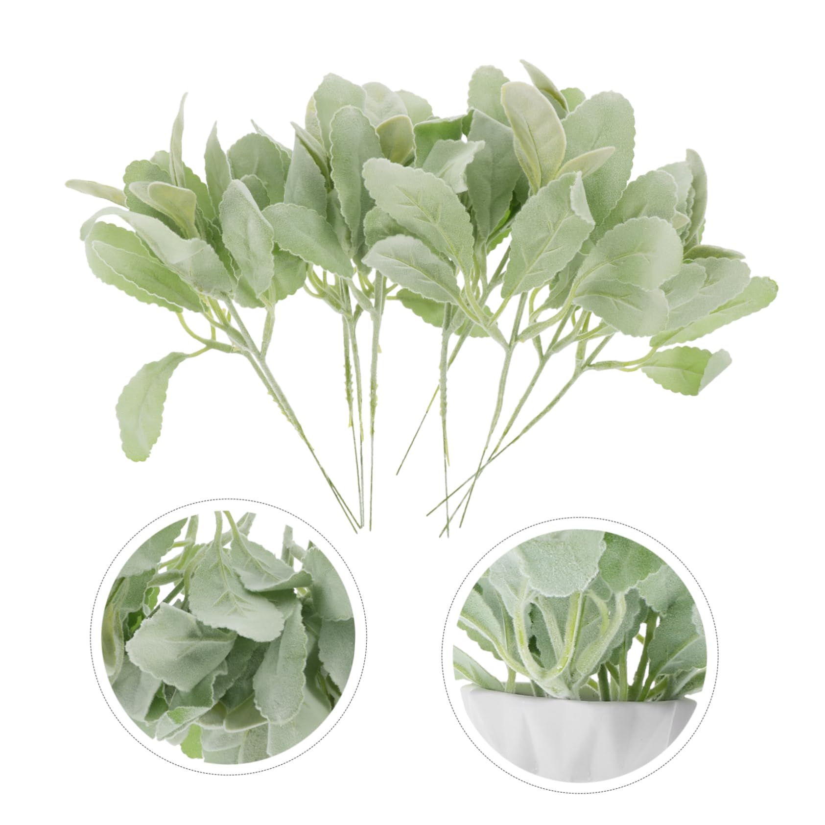 ABOOFAN 5 Set Piante D'imitazione Decoro Foglie Finte Foglie Steli Modello Con Steli Di Foglie Finte Modello Di Di Piante Di Simulazione Pianta Finta Panno in Poliestere 10 Pezzi * 5