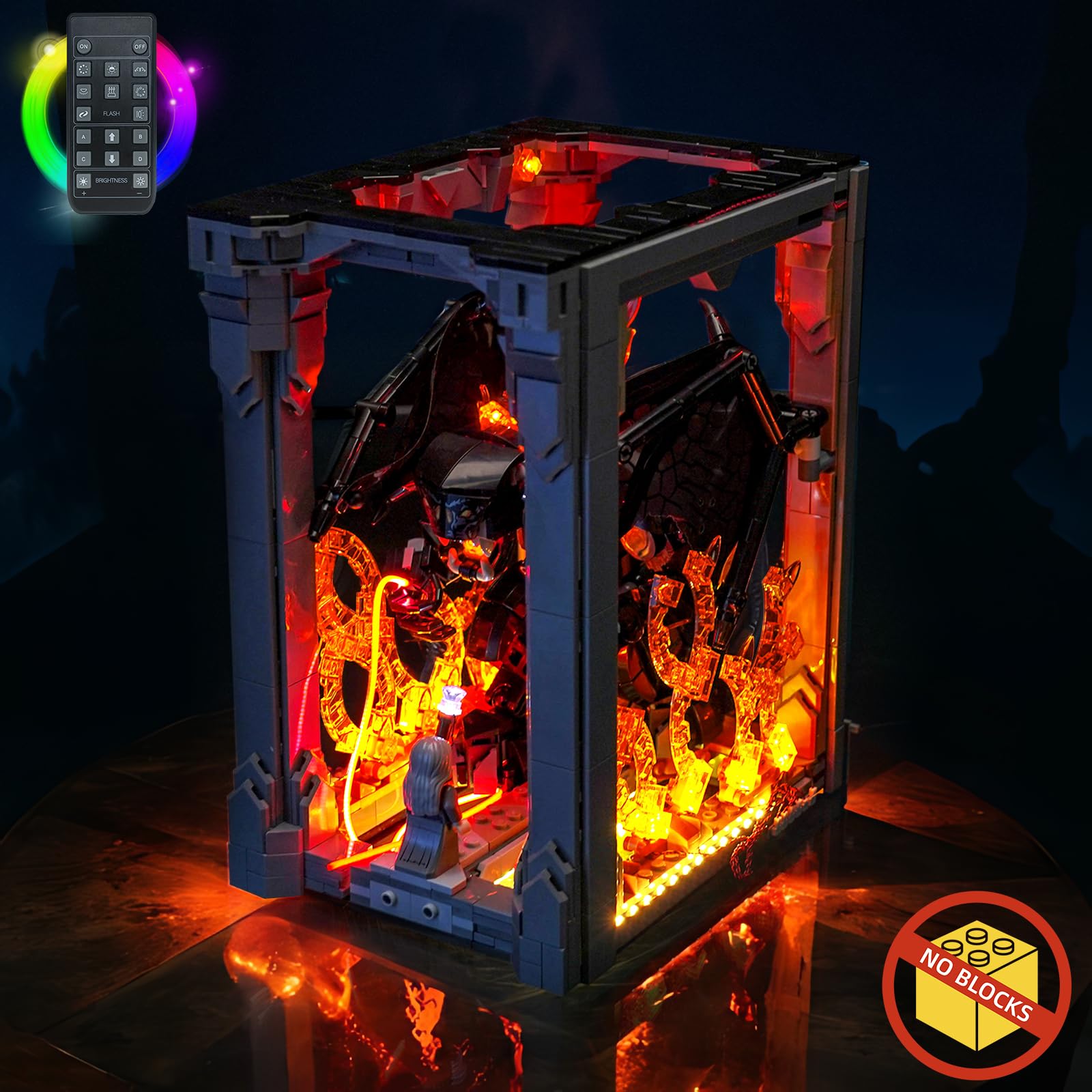 Remote Control Led Light Set Compatible with Lego Balrog Book Nook 10367 (No Model) - Image 2