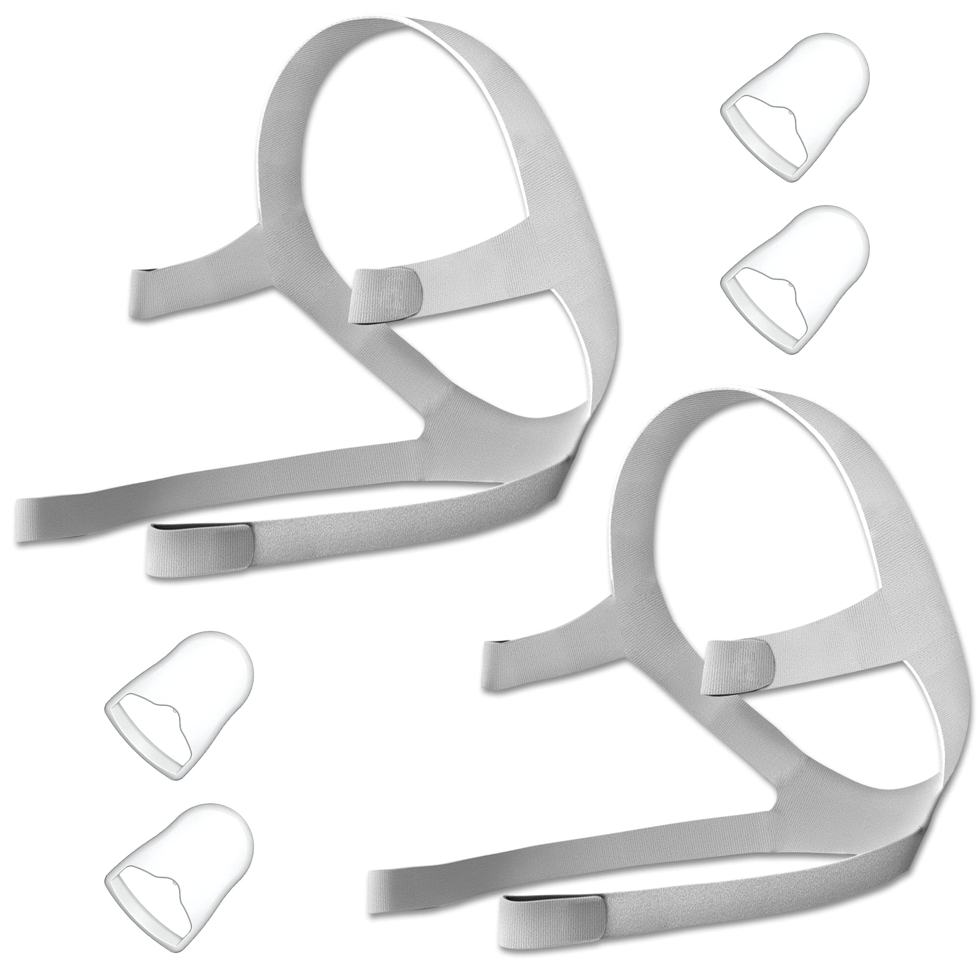 2-Pack Replacement Headgear For AirFit F30 - Stronger Velcro & Elastic Straps - Includes Magnetic Clips - View #8
