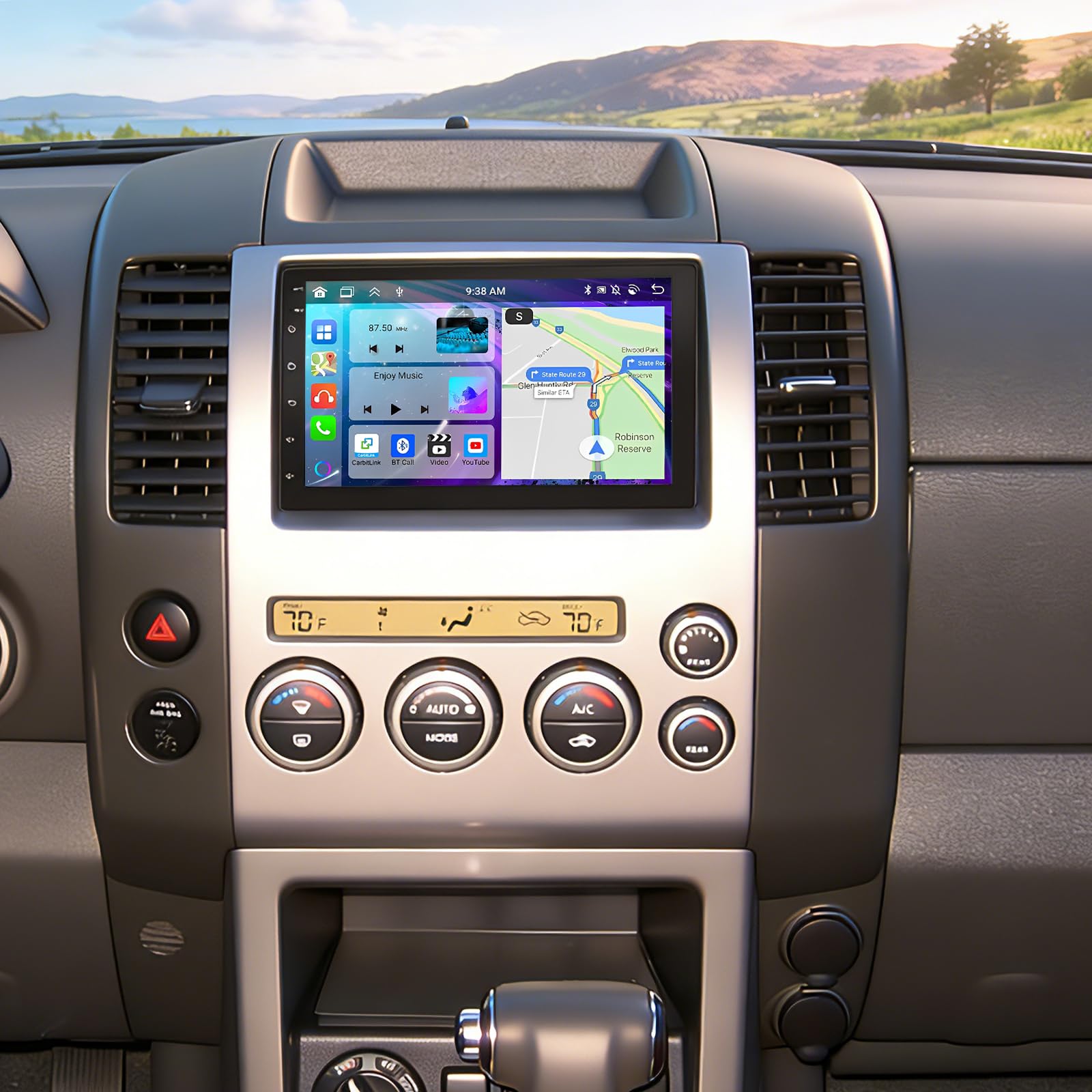 2+32G Android 13 Autoradio Multimédia avec sans Fil CarPlay Android Auto pour Nissan Pathfinder R51 2005-2013, 7 Pouces écran Tactile Radio Stéréo avec navi GPS Mirror Link SWC FM RDS écran partagé