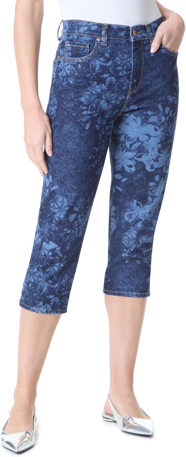 Gloria Vanderbilt Womens Amanda Capri with High Rise Straight Standard