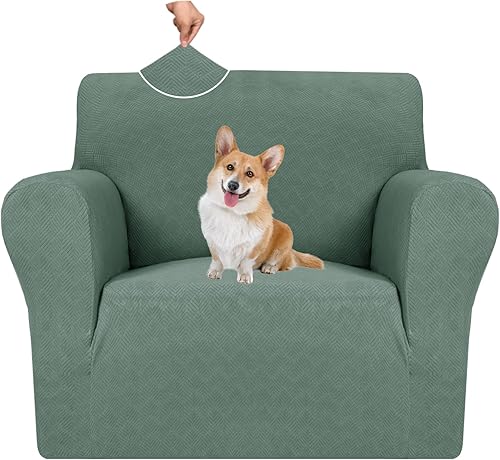 Miniatura 21 de MAXIJIN Fundas para sofá de 3 cojines (71"-91"), funda elástica de 1 pieza para sofá, protector de muebles con parte inferior elástica para niños y