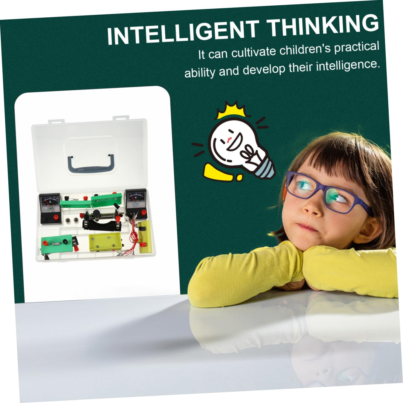 Toyvian Kit de Aprendizaje de Electricidad para Alumnos de Secundaria Materiales de PVC, Fácil de Transportar y Almacenar para Pruebas Educativas de Física
