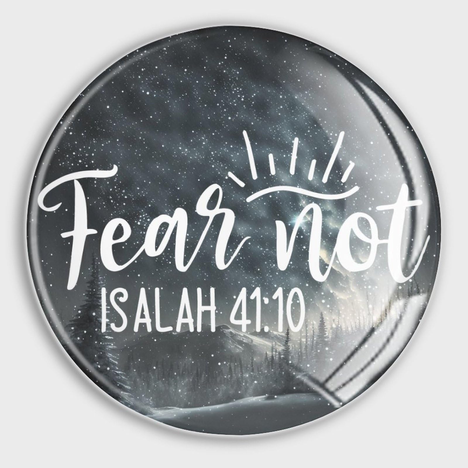 Imanes de cristal Fear Not Is Allah 41 10 para organización en pizarras de oficina y hogar