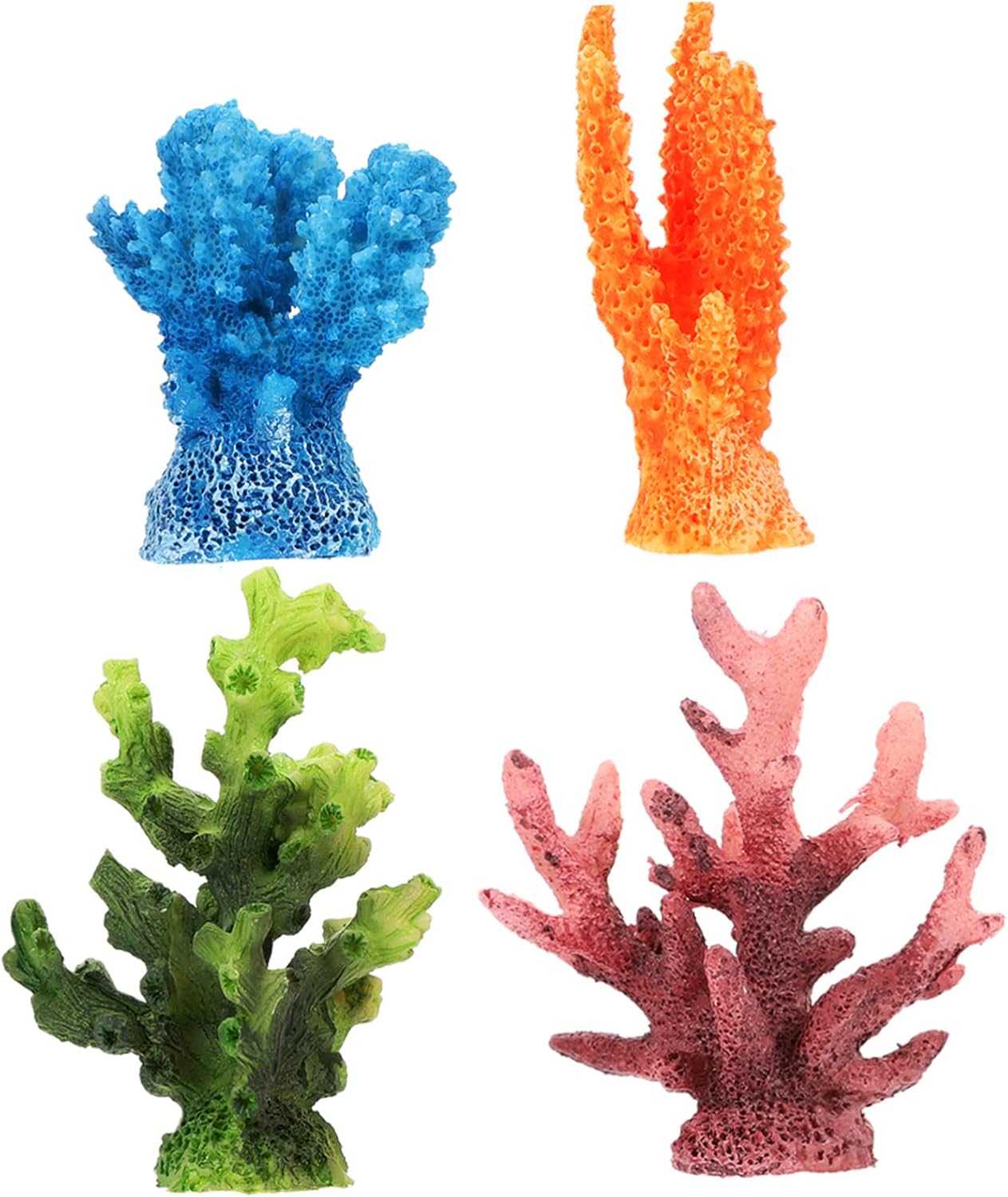 3sets Mini Coral Fish Tank Plant Aquarium Coral DIY Tank Plant Fish Tank Accessories Faux Plant Coral for Fish Tank -Resistant Artificial Plant Crushed Coral R