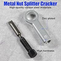 Vista 2 de SPEEDWOX Herramientas divisoras de tuercas, rompedor de tuercas de metal, herramienta de extracción manual de tuercas de presión para tuercas