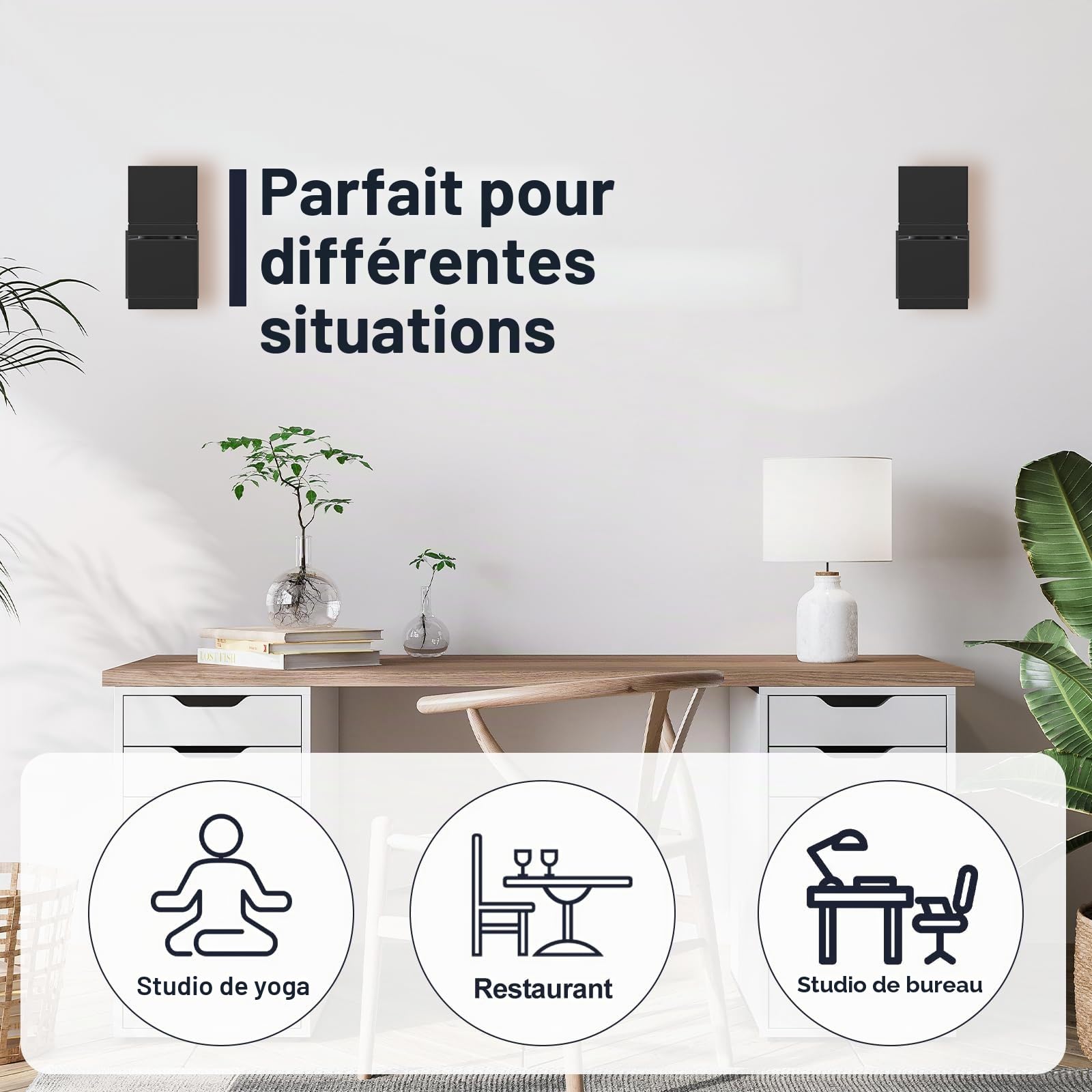 Lot de 2 Supports muraux réglables pour Haut-Parleur Bose Cube, Support Plafond et Mural pour Haut-Parleur Bose UB-20, UB-20 Series II, WB-50 II, Lifestyle, Soundtouch Series, Cinemate, Acoustimass