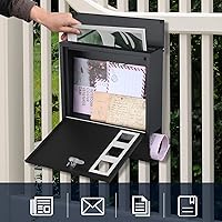 Vista 4 de KYODOLED Buzón con Cerradura para Montaje en Pared, Buzones de Correo con Cerradura, Buzón con Cerradura de Llave para Exterior, Caja de Depósito