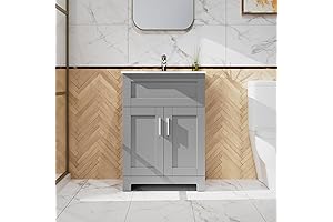 24 Inch Bathroom Vanity and Sink Combo - Sleek Grey Vanity Cabinet...