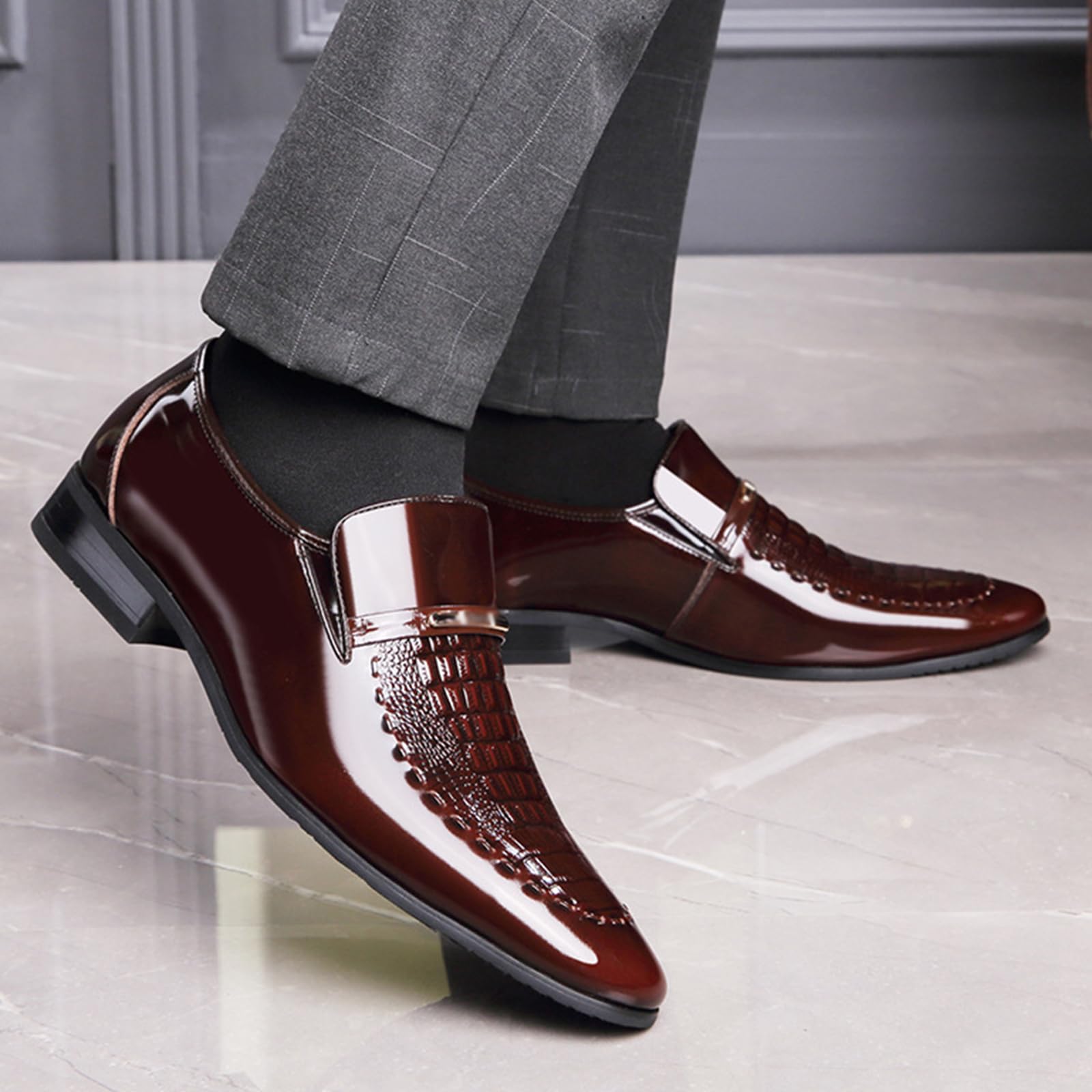 Uomo Scarpe Formali Scarpe da Sposa | vintage, classici, senza lacci, in pelle, antiscivolo, mocassini, eventi aziendali, attività