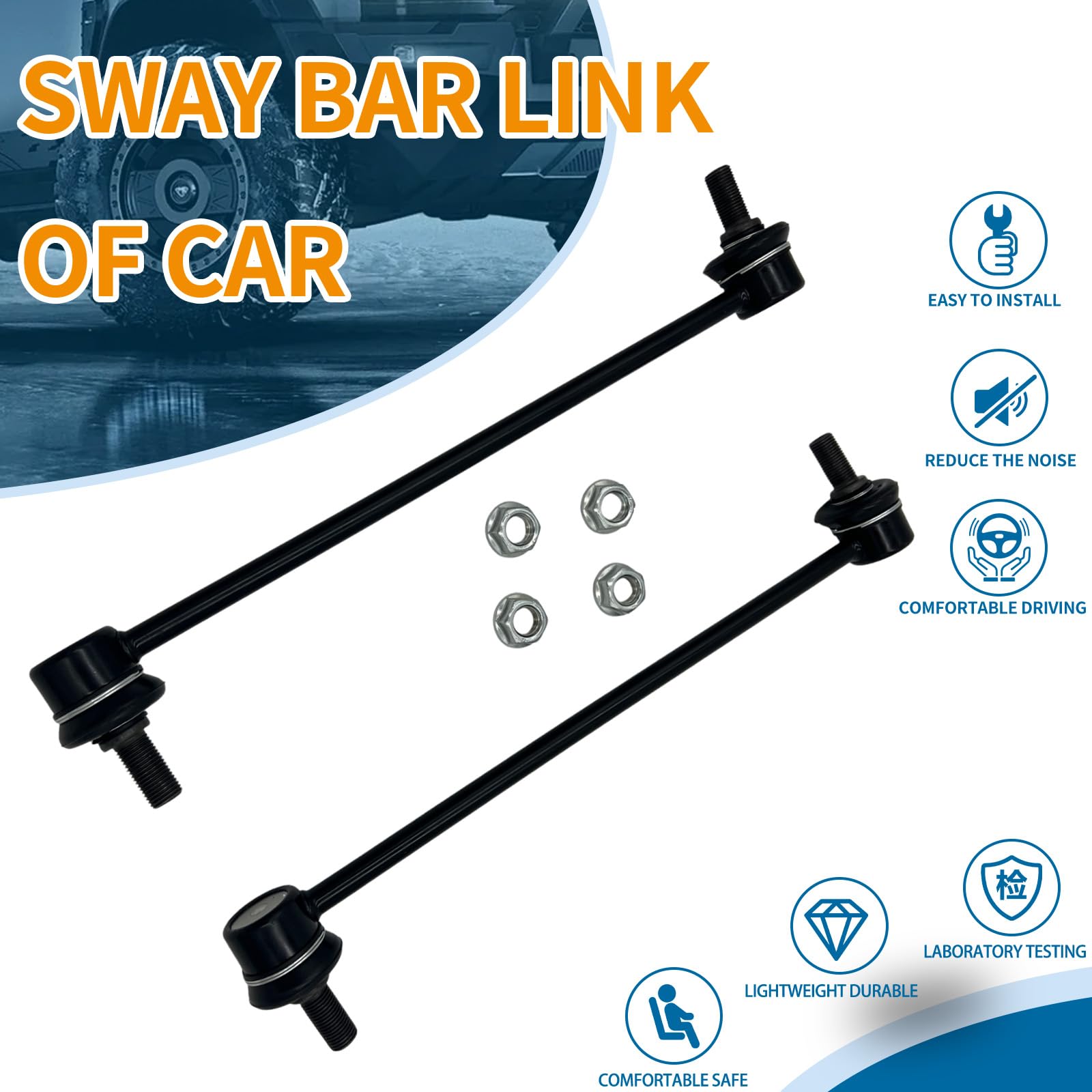 Purchase Pair Front Sway Bar Links Volvo 940 960 740 1994-1985 In Grand - Foto 4