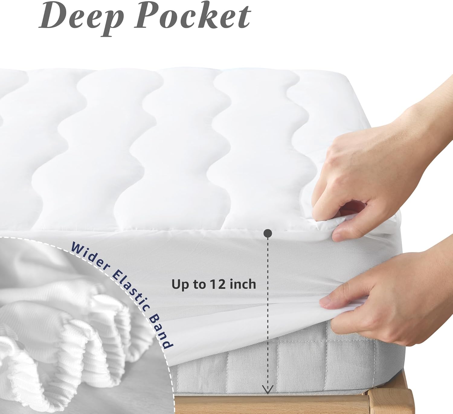 Premium Waterproof Crib and Toddler Mattress Protector, Quilted Crib Mattress Pad with 100% Cotton Top, Sheets Fitted Crib Mattress Cover, Durable and Breathable, Machine Washable, White, 52" x 28"