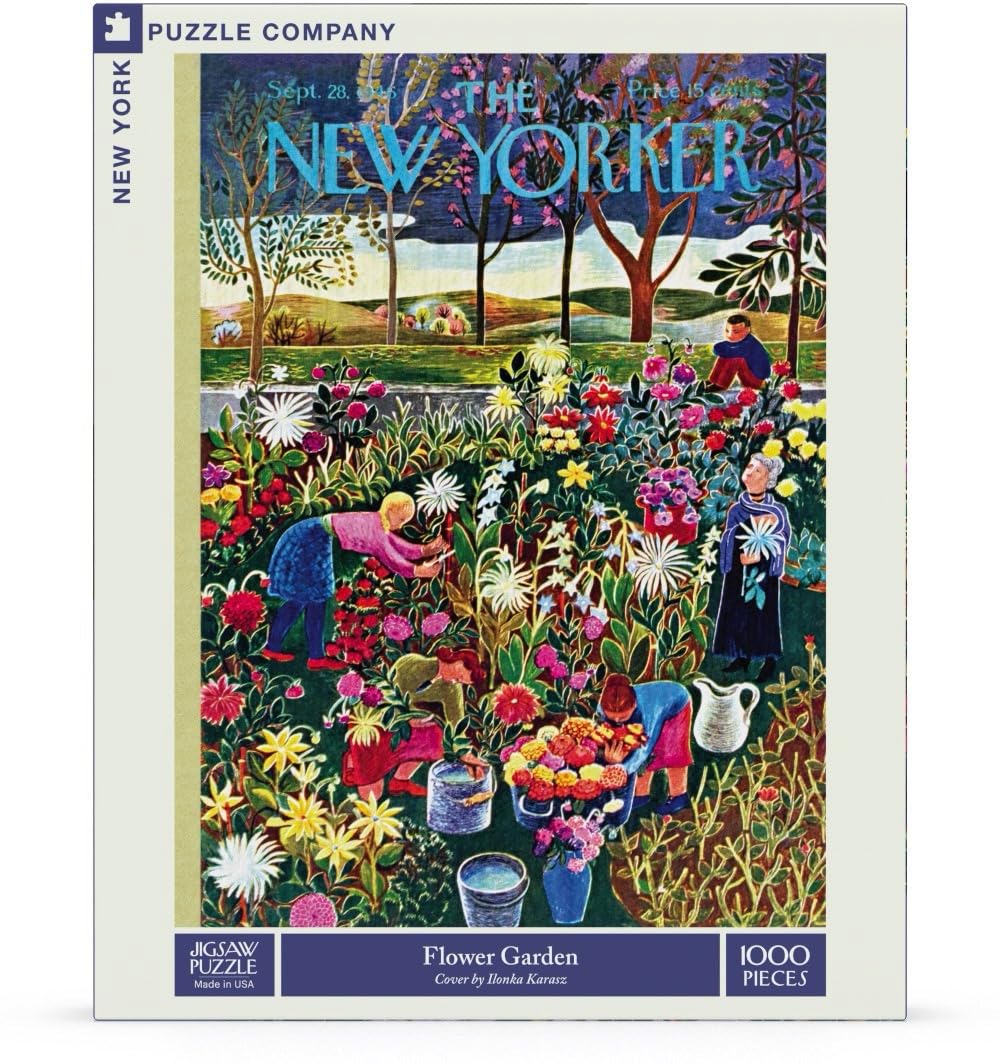 New York Puzzle Company - New Yorker Flower Garden - 1000 Piece Jigsaw Puzzle